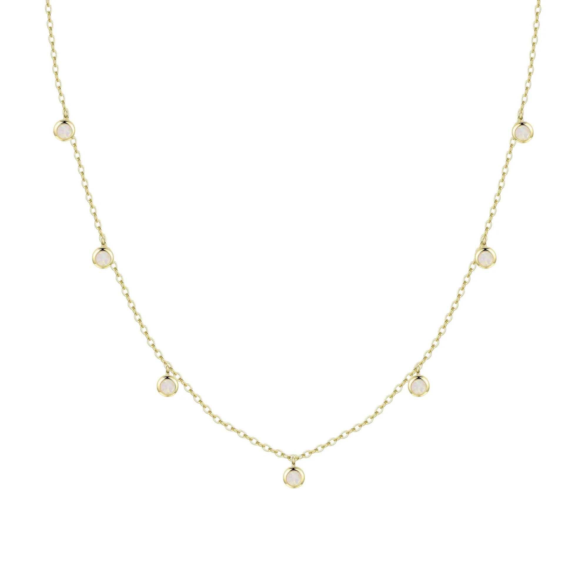 Opal Dew Drops Reversible Layering Necklace