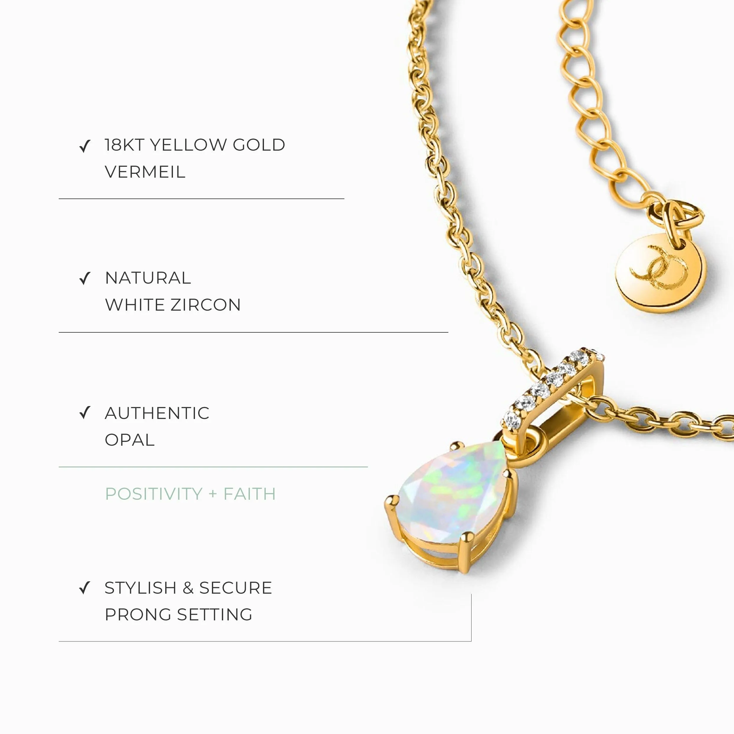 Opal Necklace Sway - October Birthstone