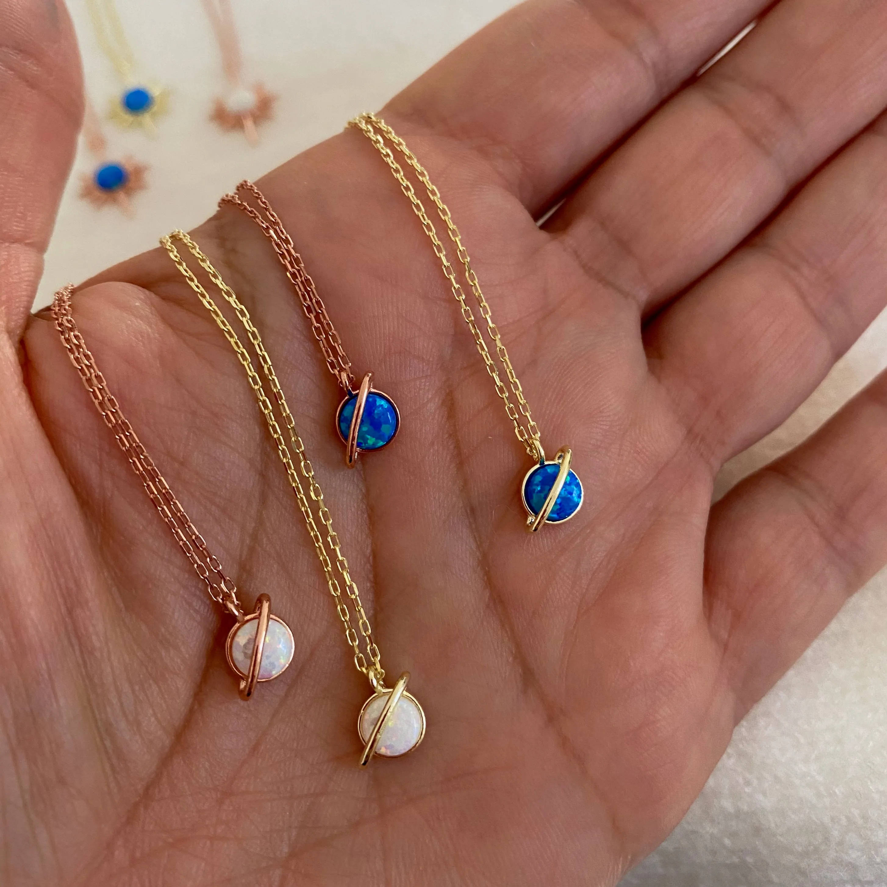 Opal necklaces