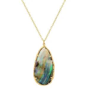 Opal Stripe Pendant Necklace