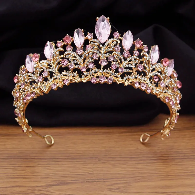 Ornate Crystal Wedding Crown Bridal Tiaras Party Prom Hair Accessories