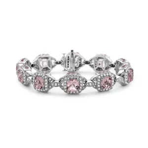 Pastel Diamond Regal Cushion Bracelet