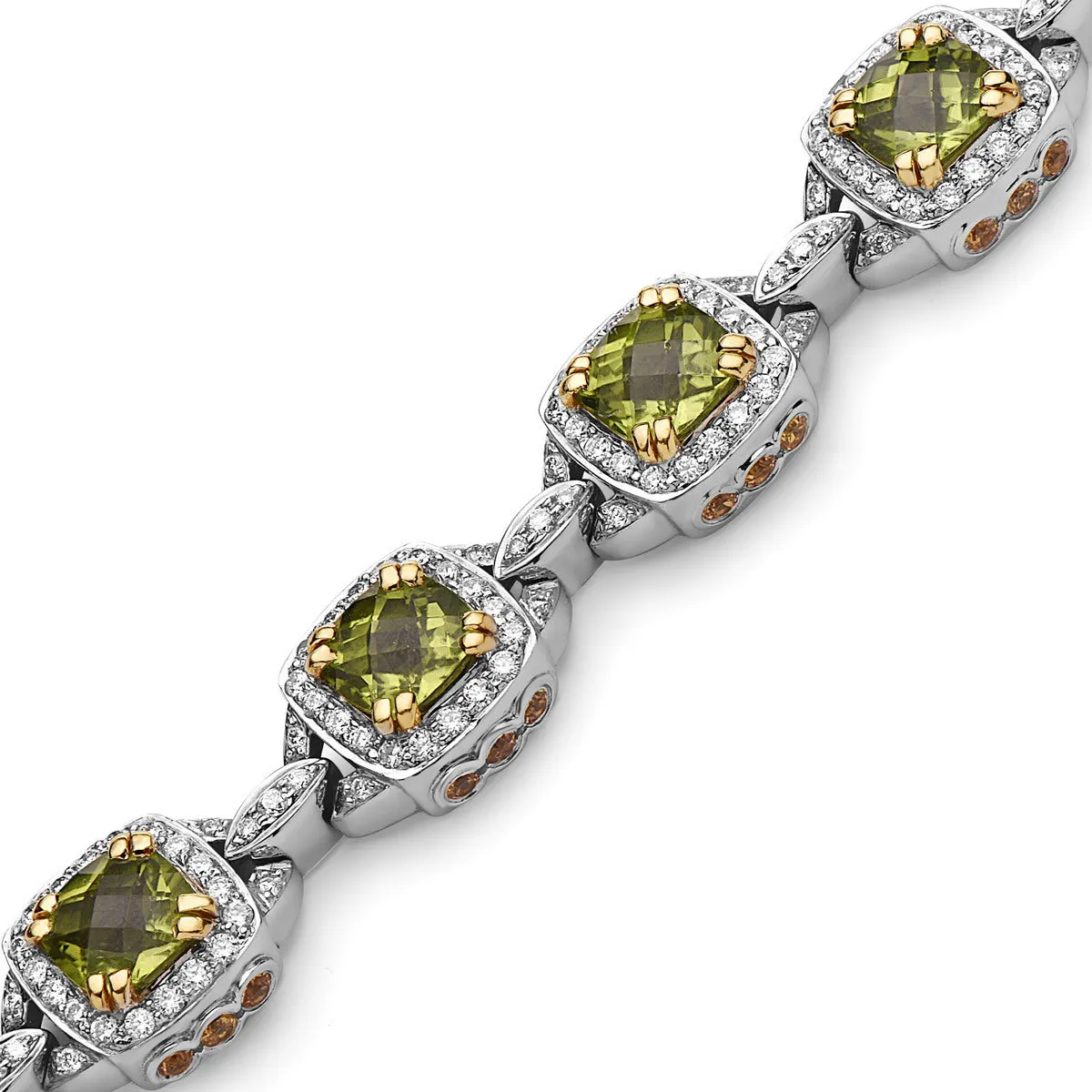 Pastel Diamond Regal Cushion Bracelet