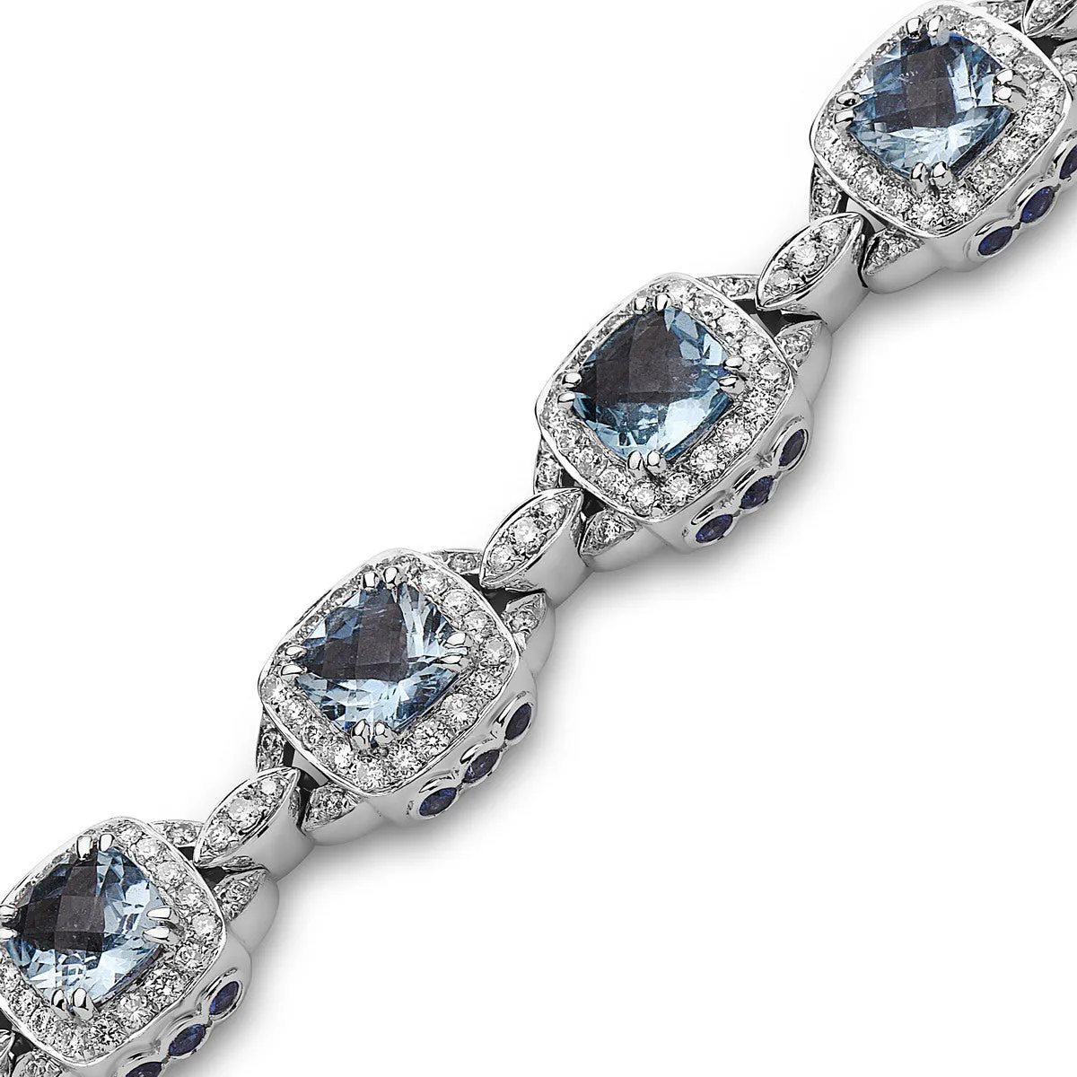 Pastel Diamond Regal Cushion Bracelet