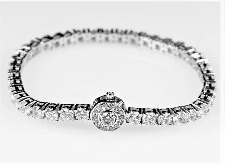 Pavana Vintage Clasps Tennis Bracelet – 7.25in | 20ct