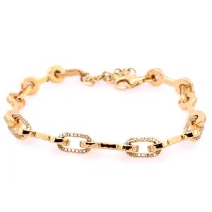 Pave Diamond Cable Link Bracelet