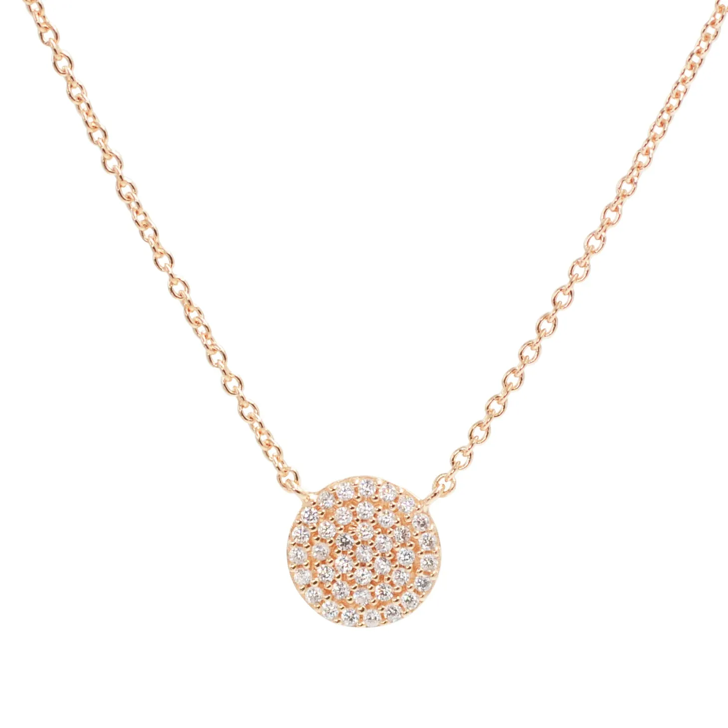 Pave Disk Necklace