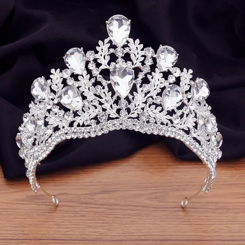 Peacock Crystal Rhinestone Tiara Crown Party Pageant Hair Accessory