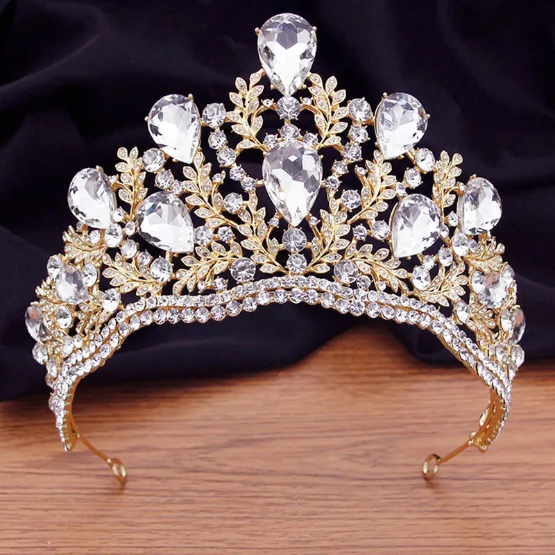 Peacock Crystal Rhinestone Tiara Crown Party Pageant Hair Accessory