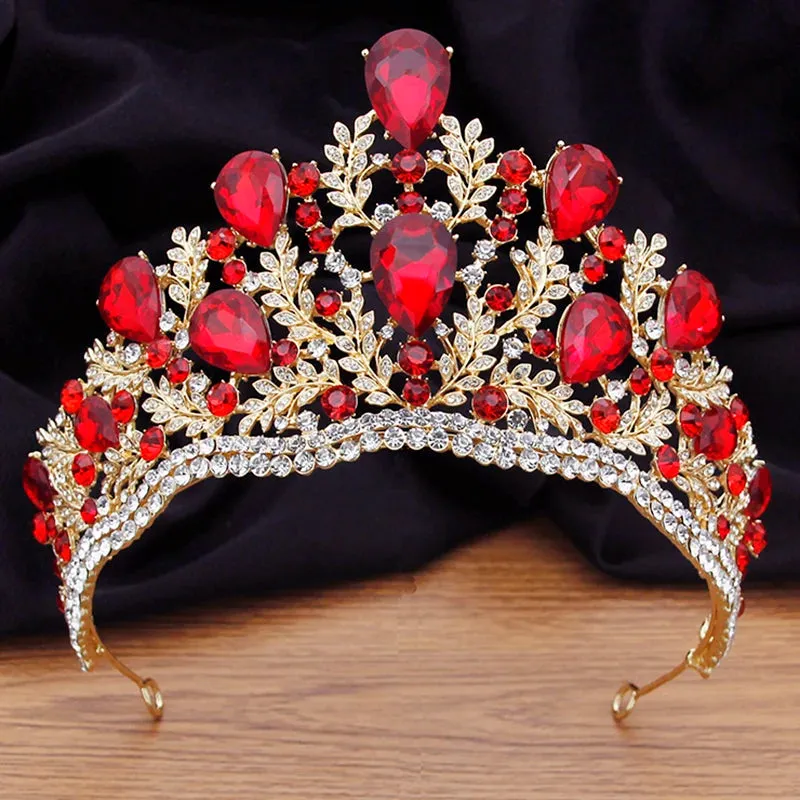 Peacock Crystal Rhinestone Tiara Crown Party Pageant Hair Accessory