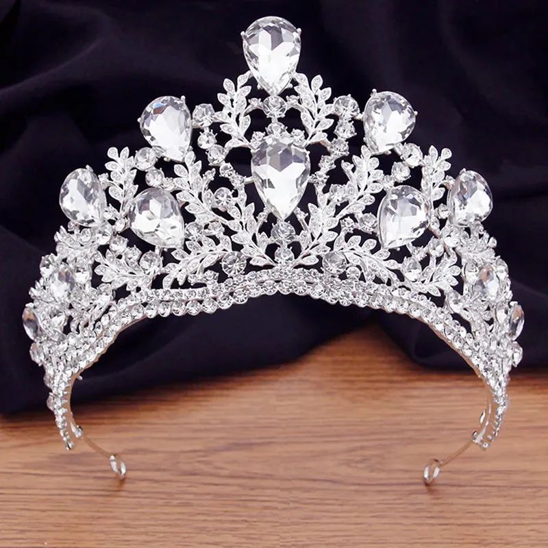 Peacock Crystal Rhinestone Tiara Crown Party Pageant Hair Accessory