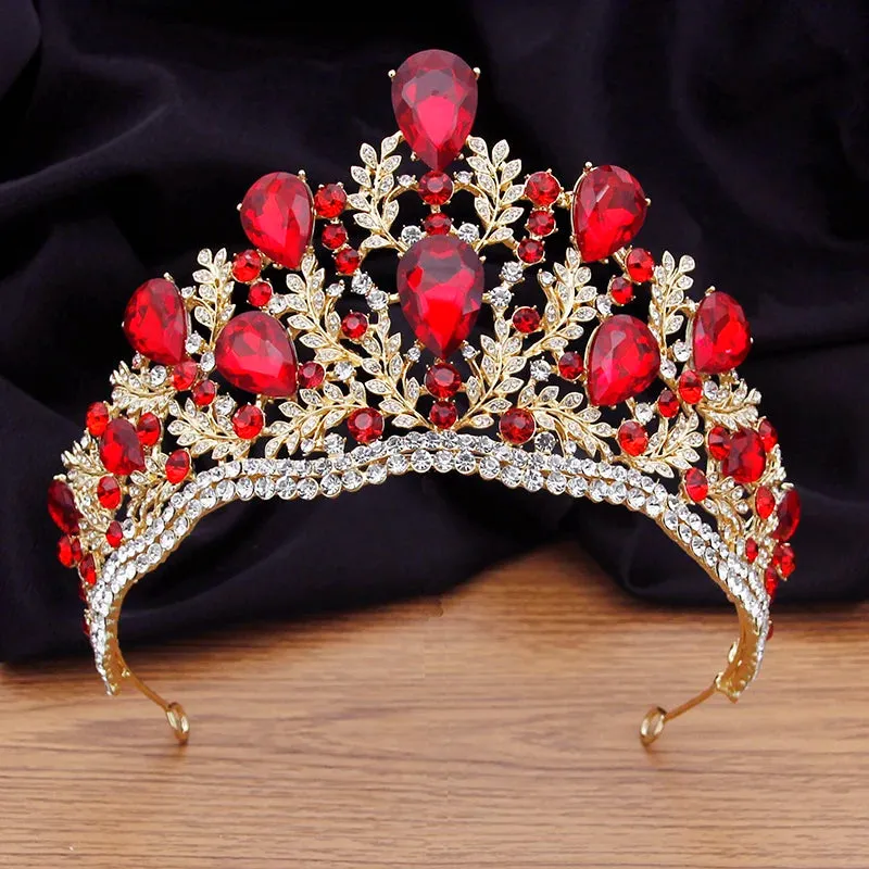 Peacock Crystal Rhinestone Tiara Crown Party Pageant Hair Accessory