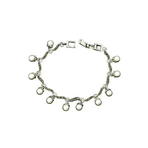 Pearl & Marcasite Bracelet