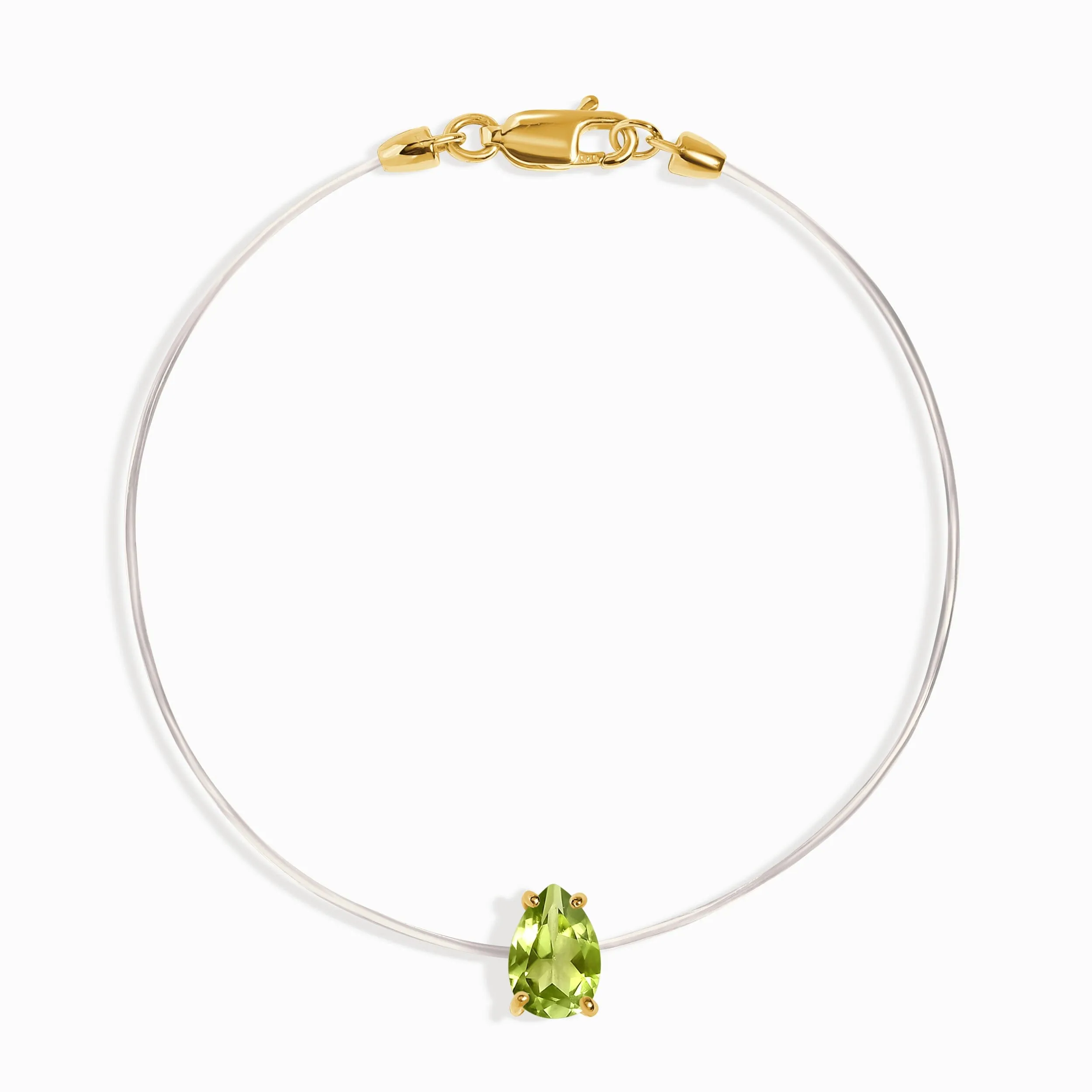 Peridot Bracelet Floating Sway - August Birthstone