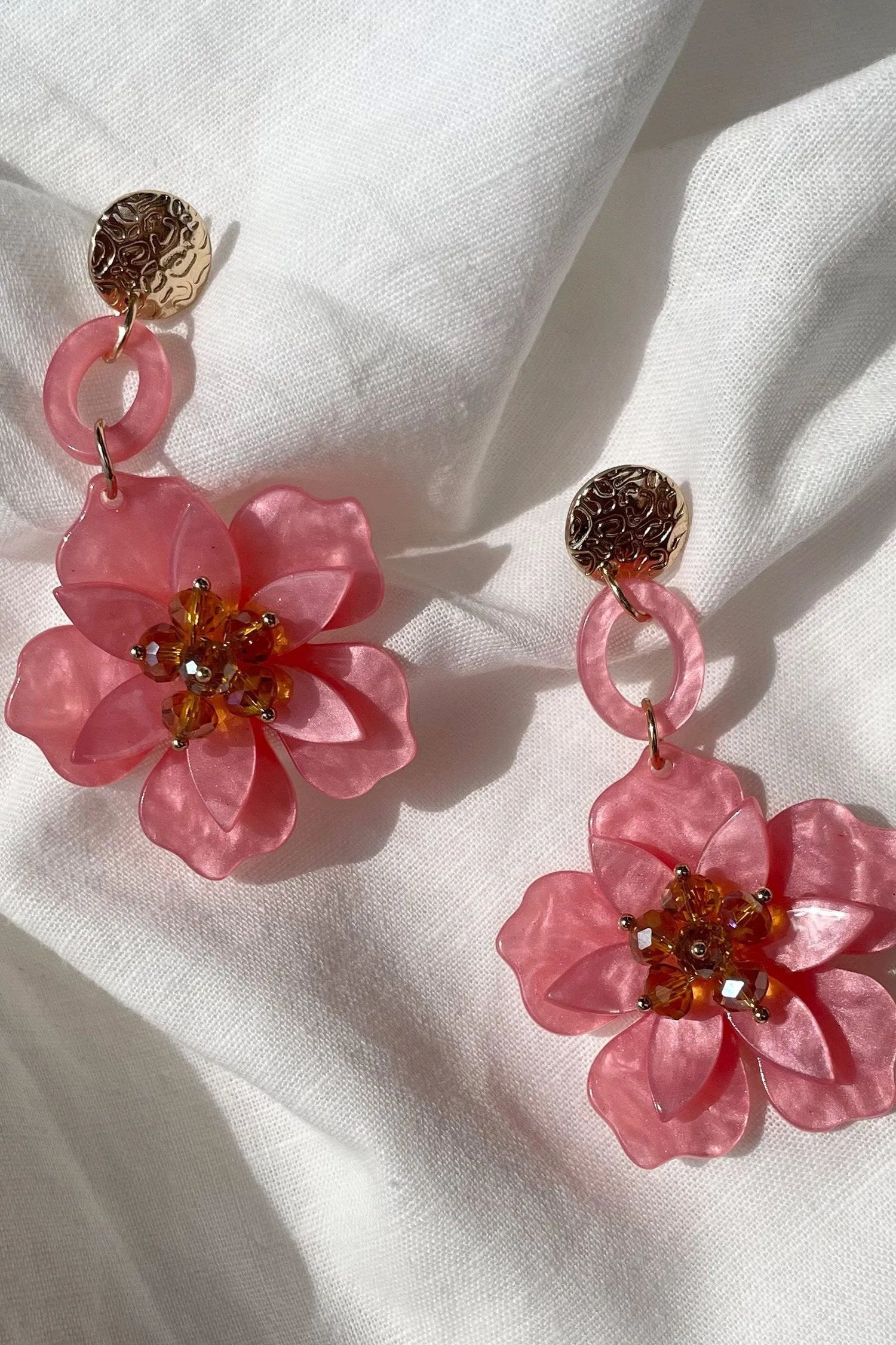 Petra Rose Flower Drop Earrings