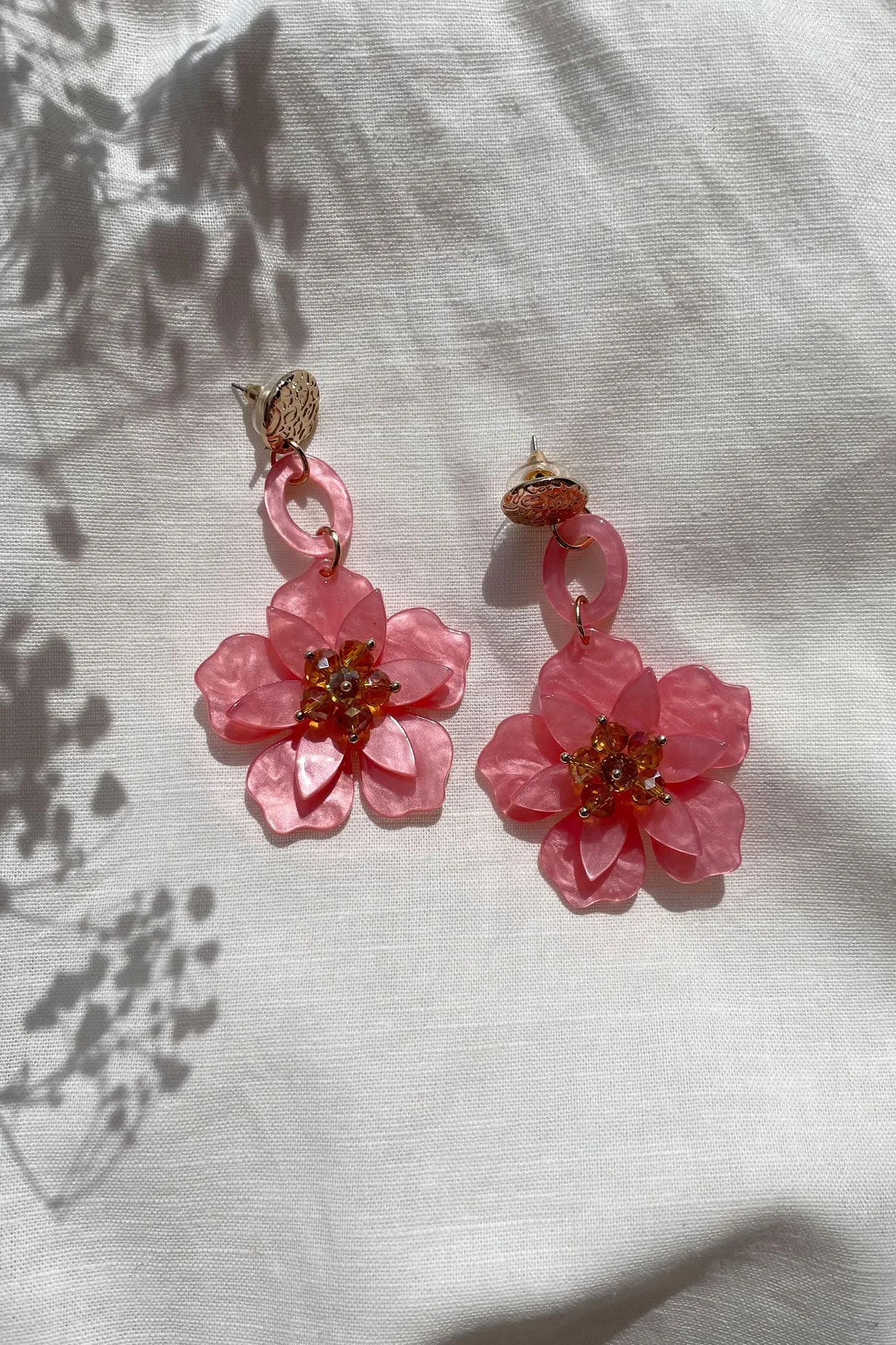 Petra Rose Flower Drop Earrings