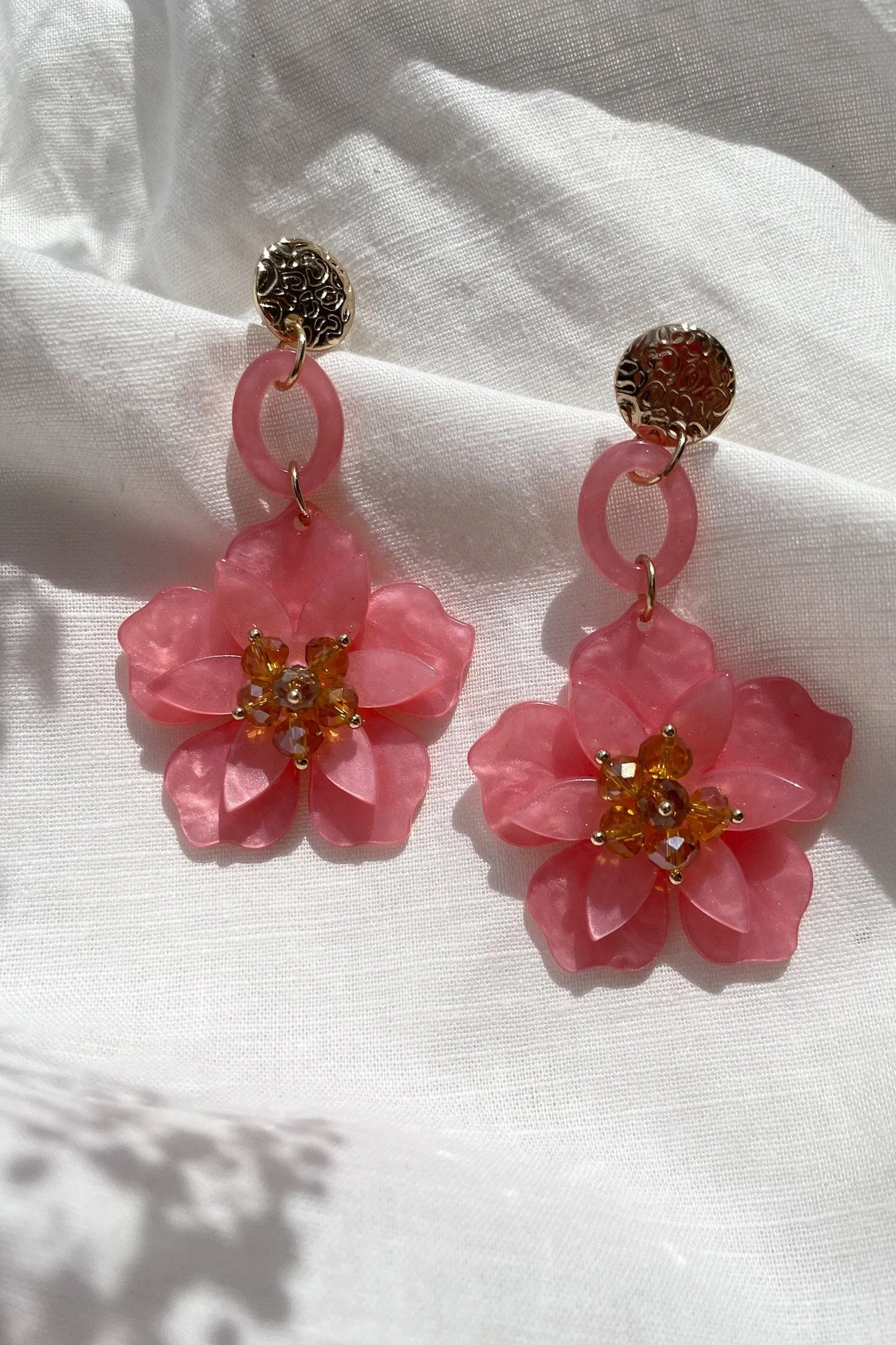 Petra Rose Flower Drop Earrings