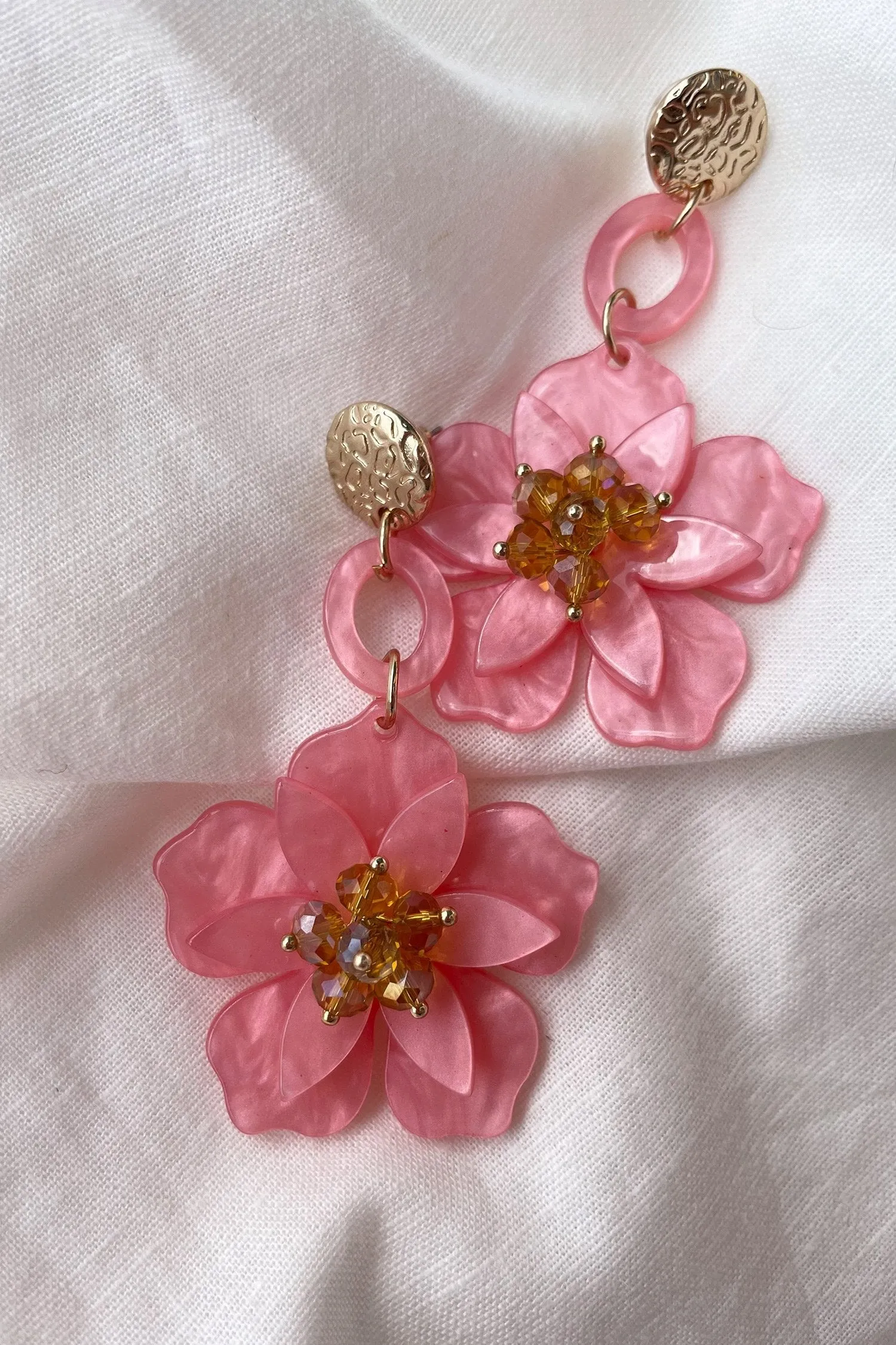 Petra Rose Flower Drop Earrings