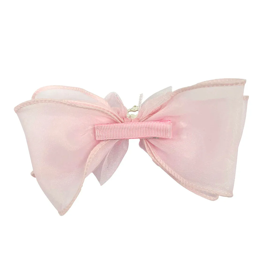 Pink Poppy Rhinestone Crown Bow