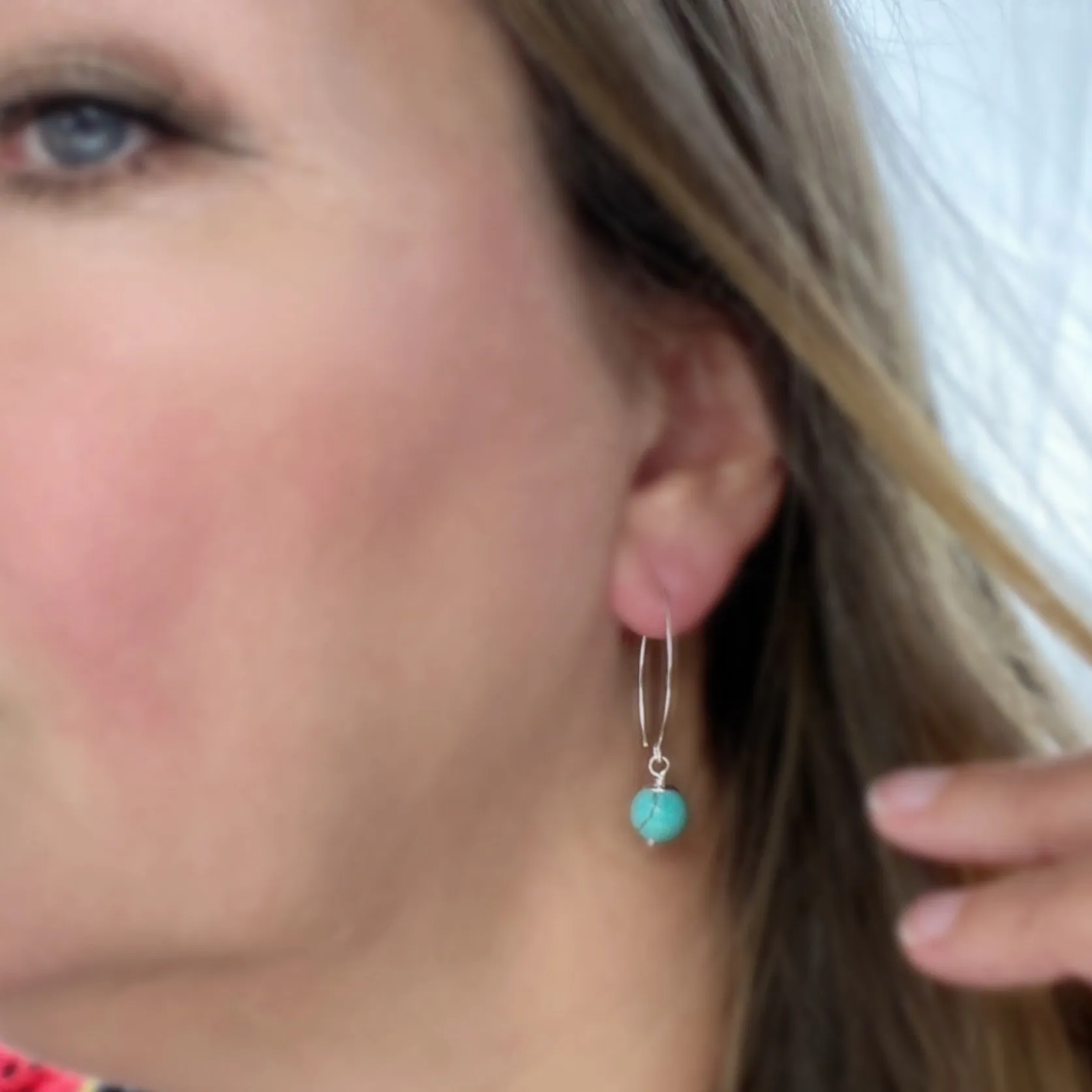 Pop Earrings (Turquoise) - VE490