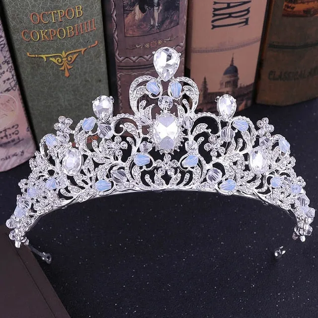 Princess Light Blue Crystal Pageant Birthday Tiara