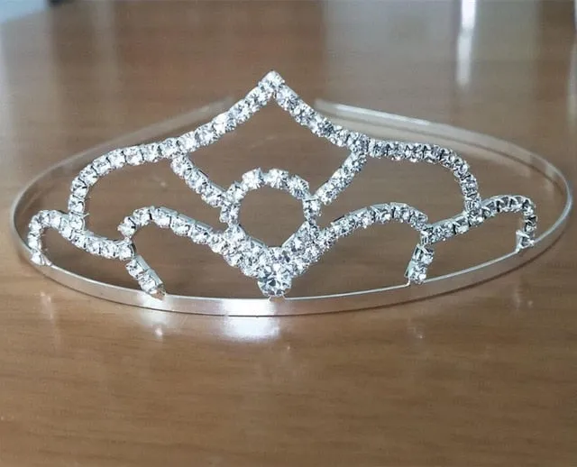 Princess Wedding Bridal Flower Girl Tiara-Crown-Headband Crystal Rhinestone Jewelry Hair Accessories