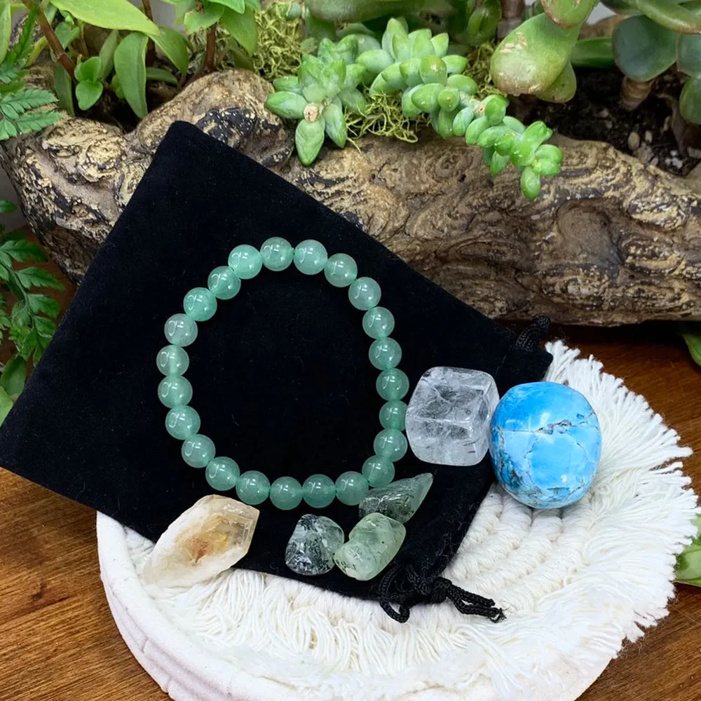 PRIZE WINNER! Aventurine Crystal & Mala Bracelet Set