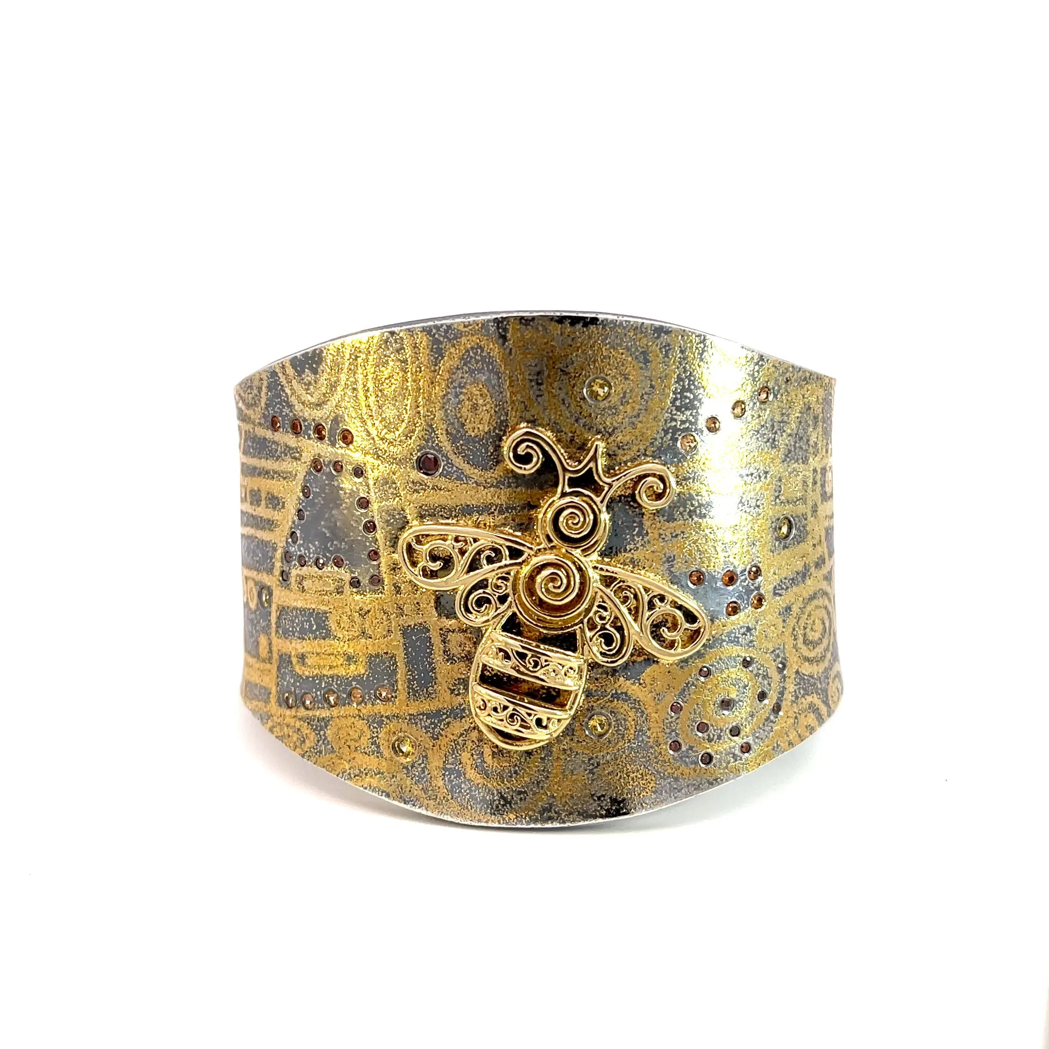 "Bee Klimt" Cuff Bracelet