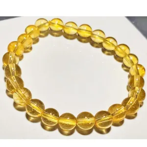 Radiant Optimism: 8mm Citrine Elastic Stretch Bracelet