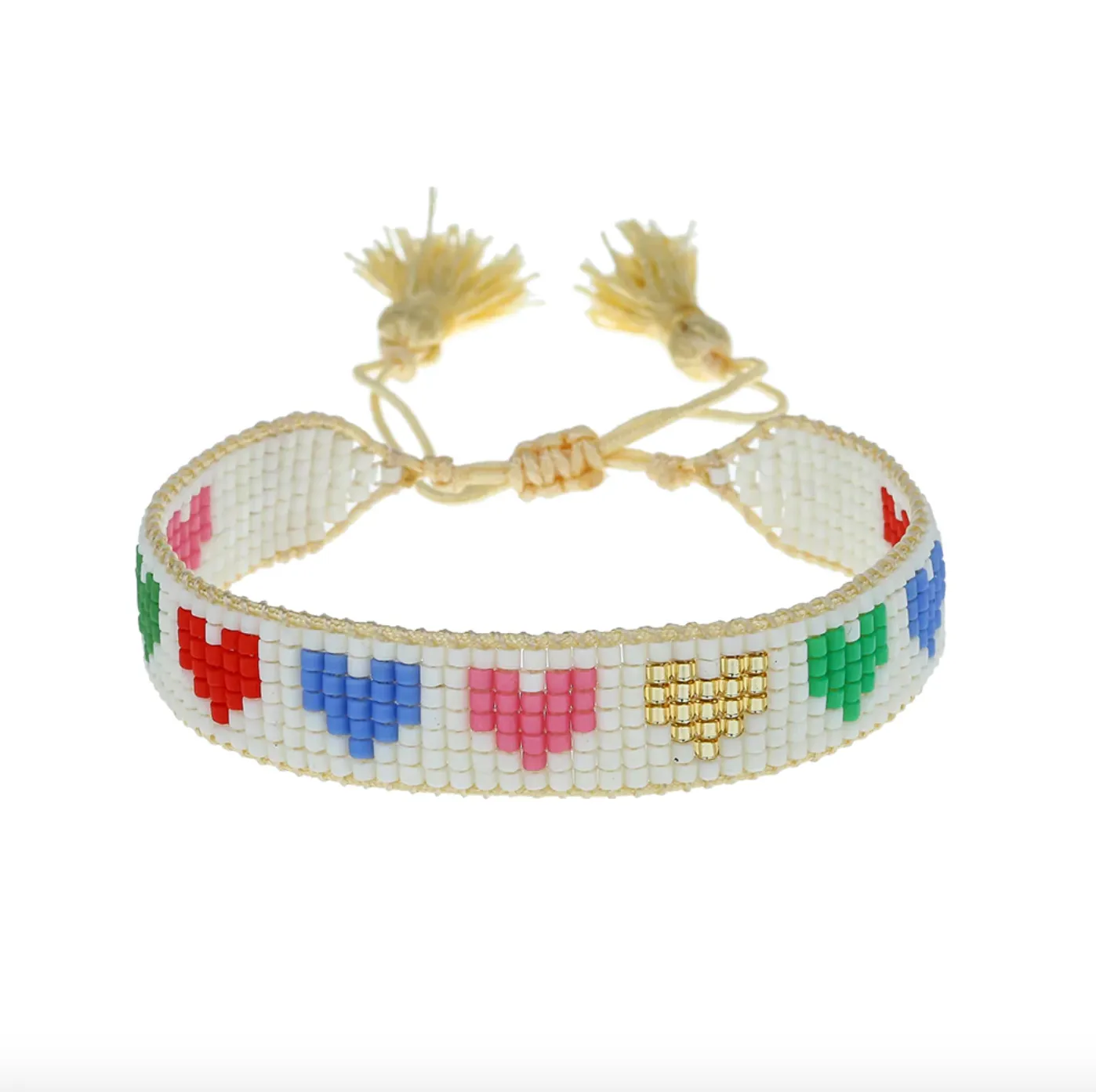 Rainbow Hearts Bracelet