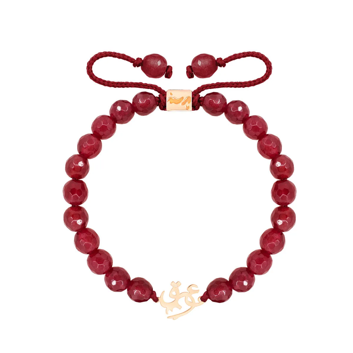 Red Agate عشق Beads Bracelet