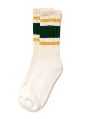 Retro Stripe Sock- Forest/Amber