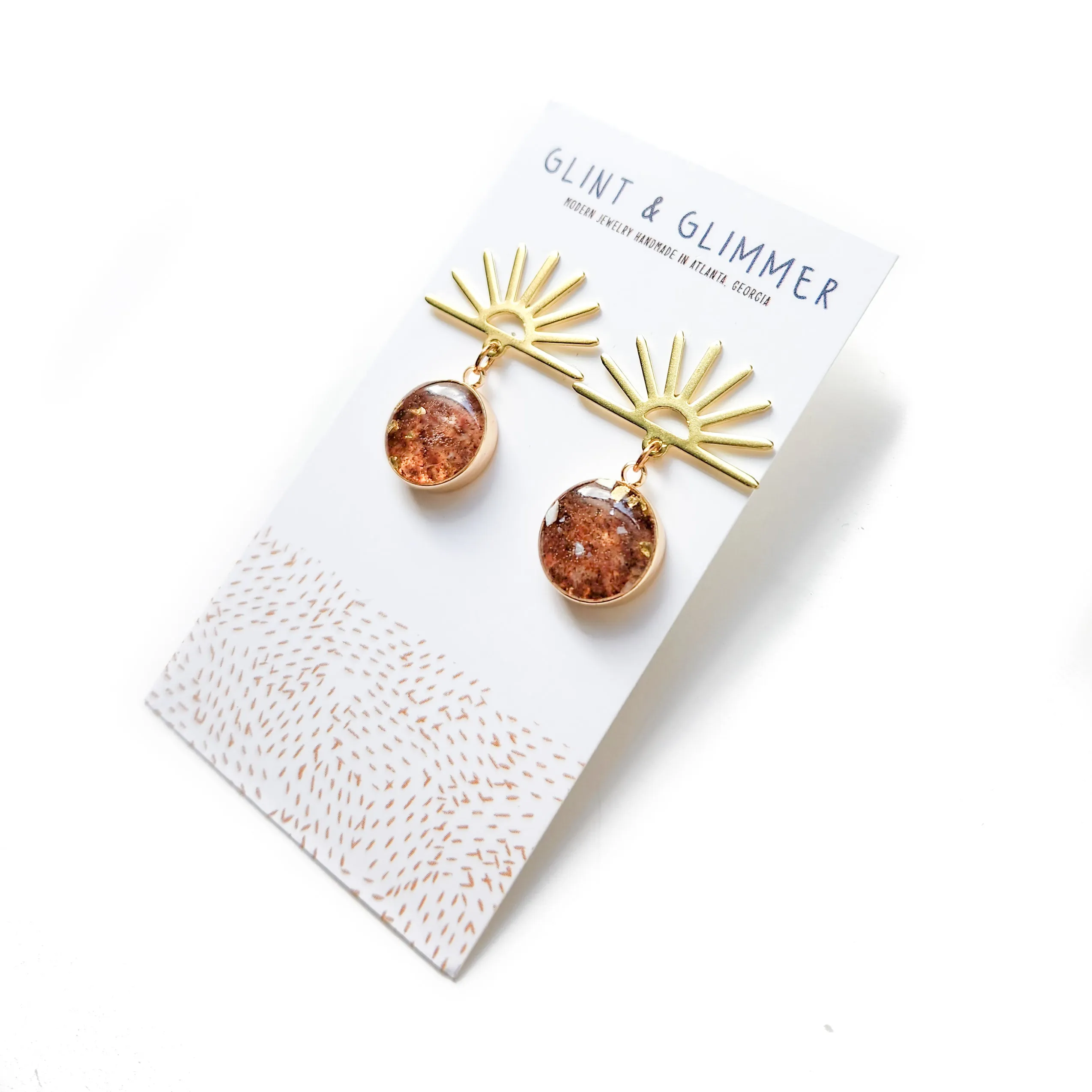 Roisin Gemstone and Resin Earrings