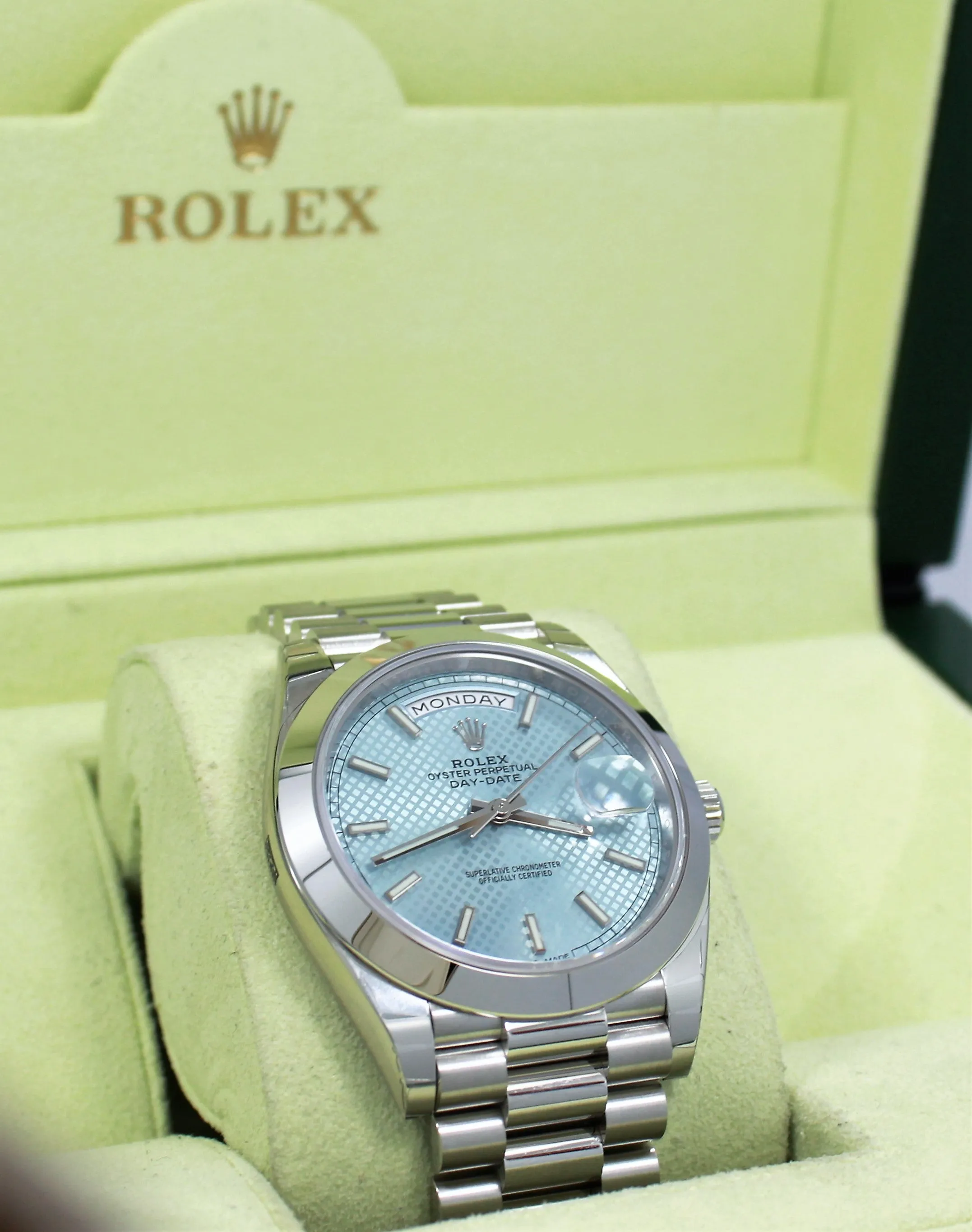 Rolex Oyster Perpetual Day-Date 40 228206 BLURP (Unworn)