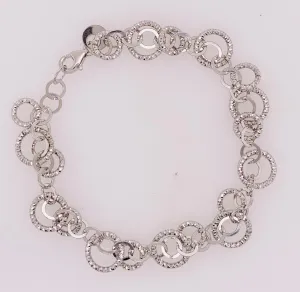 SALE Sterling Silver Circle Bracelet SALE