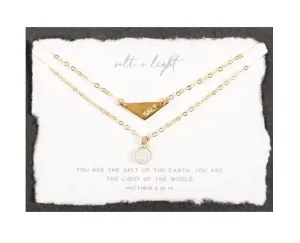 Salt   Light Necklace 14kt Gold Filled