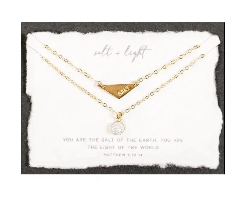 Salt   Light Necklace 14kt Gold Filled