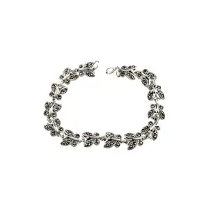 Silver Marcasite Butterfly Bracelet