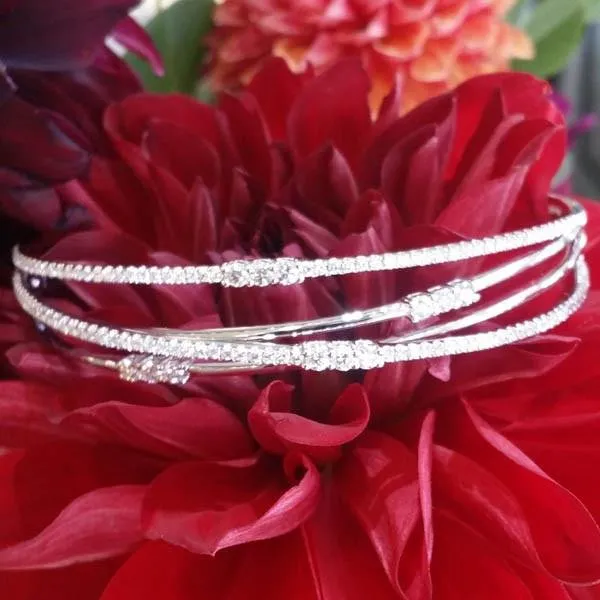 Simon G. "Embraceable" Multi-Layer Diamond Wave Bangle