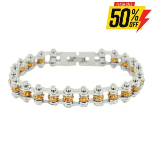 SK2217 November 3/8" Wide Citrine Color Crystal Centers