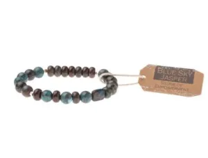 Sky Jasper  Stone Stacking Bracelet