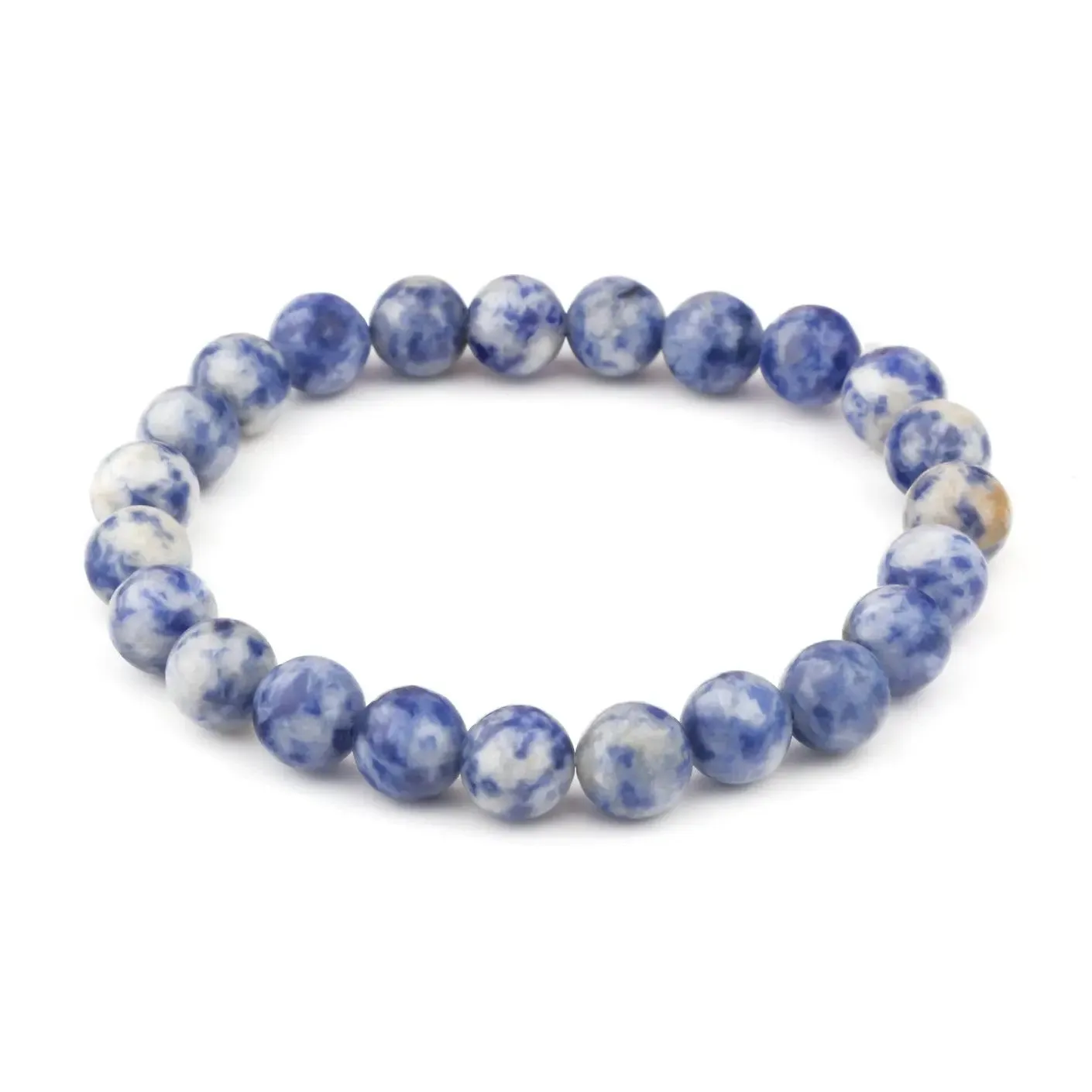 Sodalite Crystal Bracelet 8 mm Beads Lab Stretchable Elastic Bracelet Sodalite Semi precious Gemstone