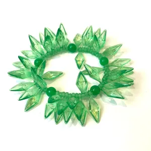 Spring Green Spiked Cha Cha Stretch Bracelet