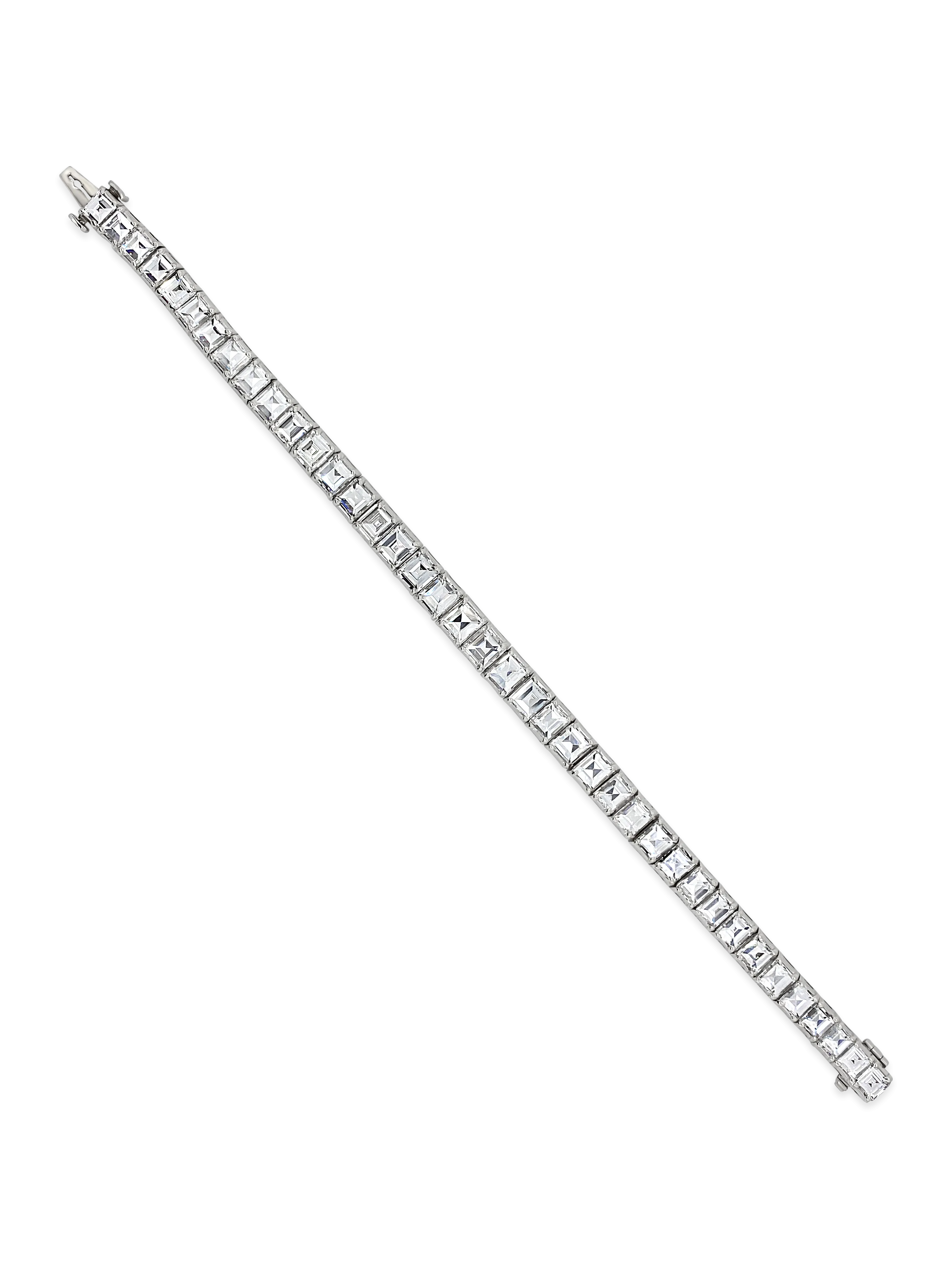 Square Diamond Tennis Bracelet