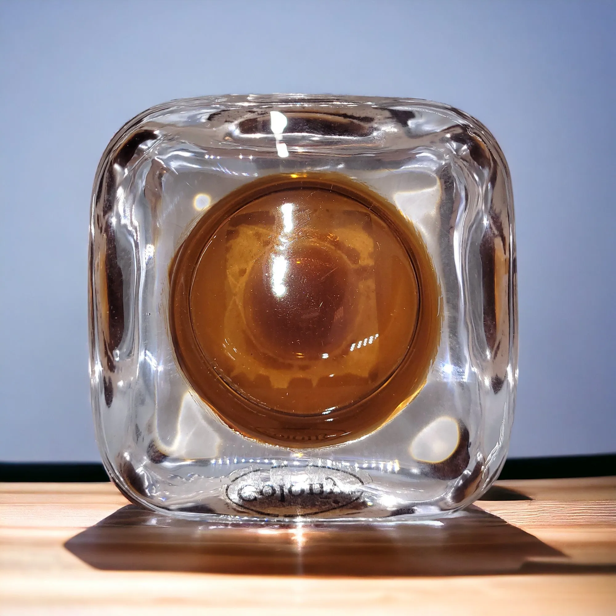 Square Two-Tone Glass Tealight Holder - Choice of Two Colours