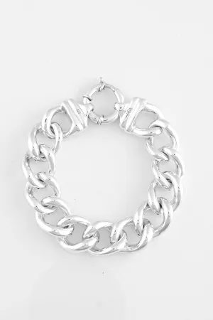 SS08 Silver Curb Link Bracelet