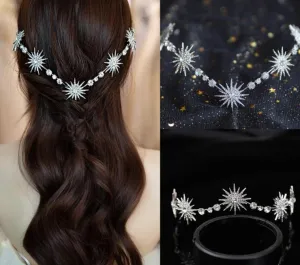 Star Headpiece Tiara Crown Rhinestone Crystal Headband