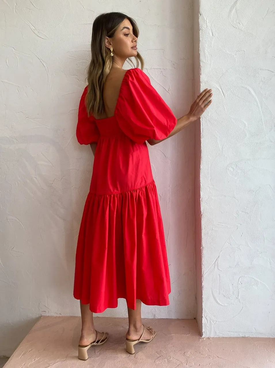 Steele Luna Dress in Scarlet