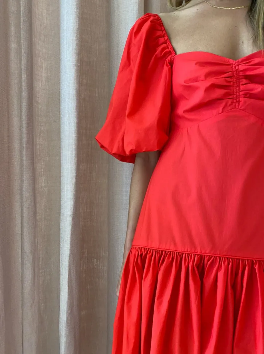 Steele Luna Dress in Scarlet