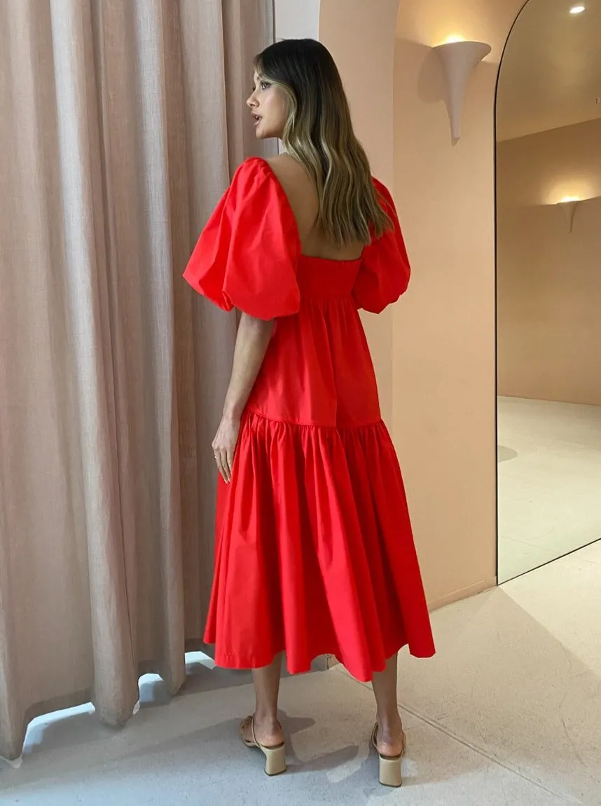 Steele Luna Dress in Scarlet